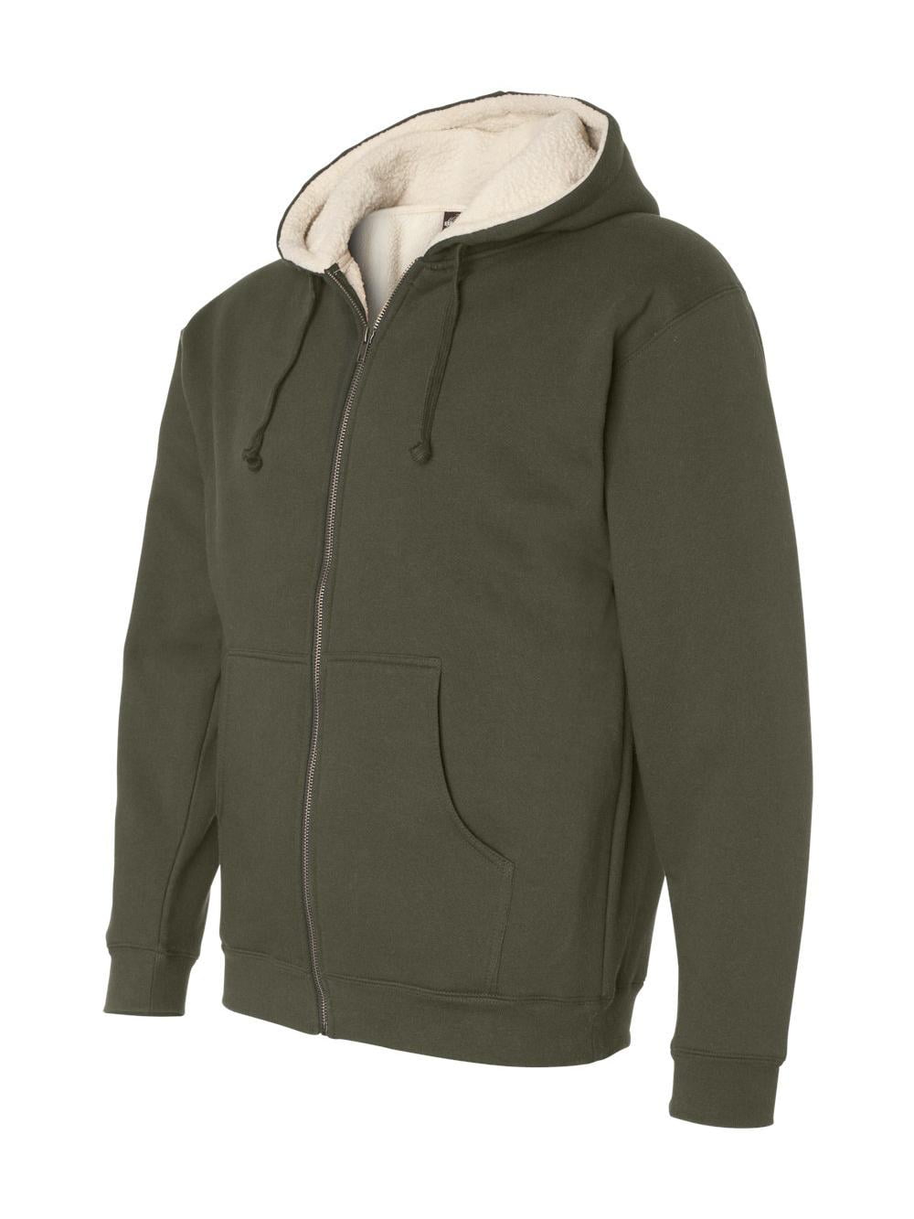 Independent Trading Co. - Sherpa-Lined Full-Zip Hooded Sweatshirt - EXP40SHZ  - Walmart.com