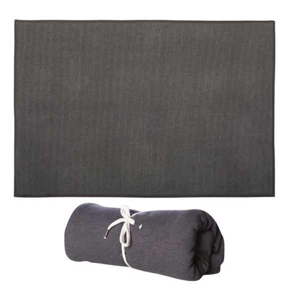 Independent Trading Co Special Blend Blanket 52/48 Ring-spun Cotton/Polyester Warm Fleece Winter Blanket (Carbon, 62"W x 78"L)