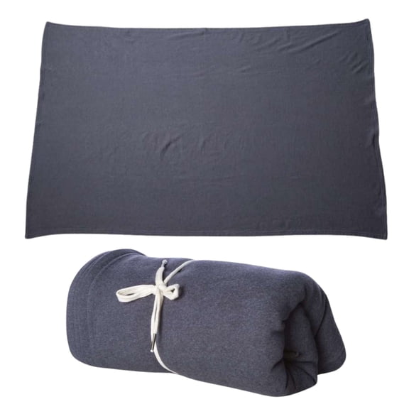 Independent Trading Co Special Blend Blanket 52/48 Ring-spun Cotton/Polyester Warm Fleece Winter Blanket (Midnight Navy, 62"W x 78"L)