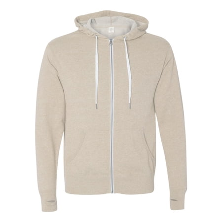 Independent Trading Co. Unisex Heathered French Terry Full-Zip Hooded Sweatshirt Size up to 3XL