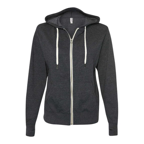 Independent Trading Co. Unisex Heathered French Terry Full-Zip Hooded Sweatshirt Size up to 3XL
