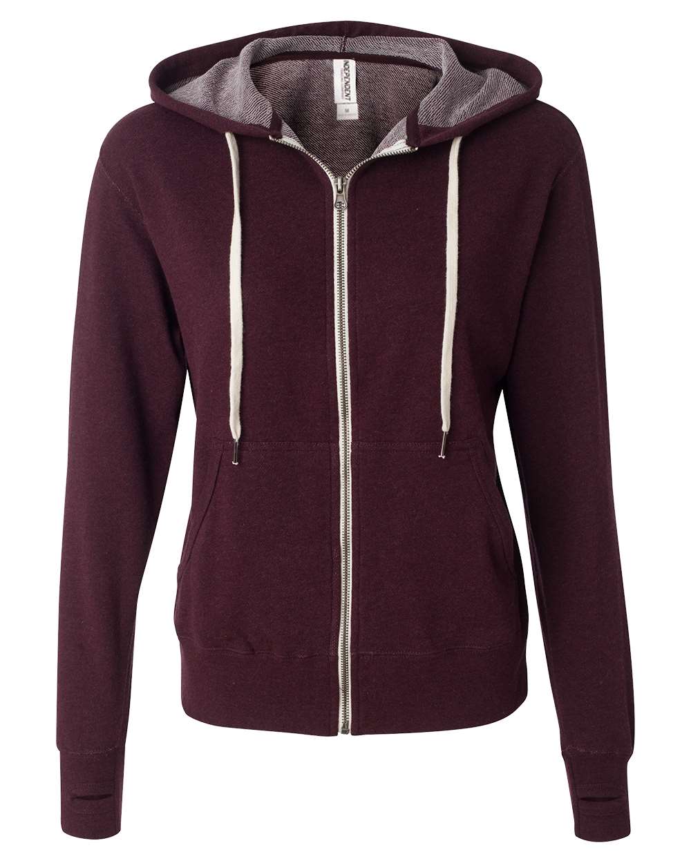 Independent Trading Co. - Unisex Heathered French Terry Full-Zip Hooded  Sweatshirt - PRM90HTZ - Walmart.com