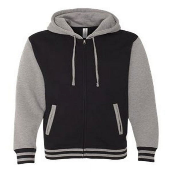 Independent Trading Co. Heavyweight Varsity Full-Zip Hooded Sweatshirt