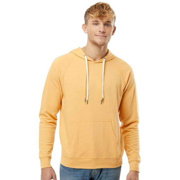 Independent Trading Co Unisex Hooded Sweatshirt, Loopback Terry 55/45 Cotton/Polyester Winter Fleece Pullover (Harvest Gold , XL)
