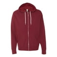 thumbnail image 1 of Independent Trading Co. Unisex Lightweight Full-Zip Hooded Sweatshirt AFX90UNZ Currant S, 1 of 3