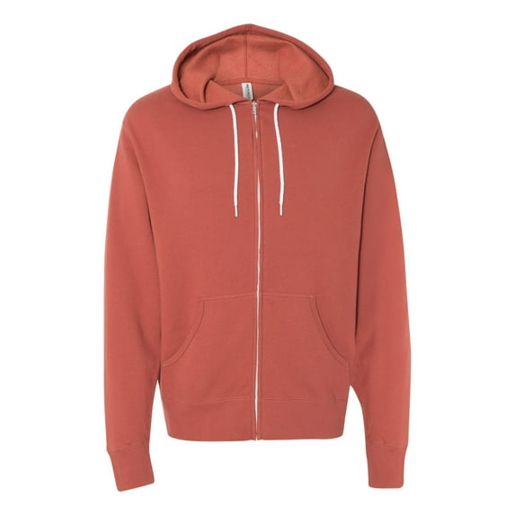 Independent Trading Co. Unisex Lightweight Full-Zip Hooded Sweatshirt AFX90UNZ Rust L