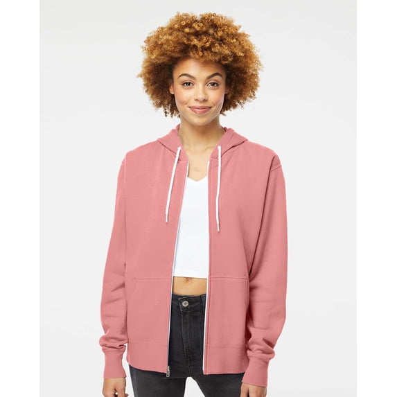 Independent Trading Co. Unisex Lightweight Full-Zip Hooded Sweatshirt