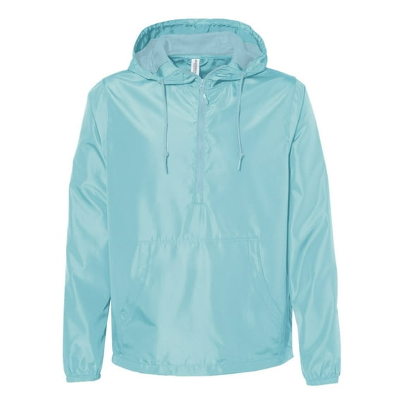 Independent Trading Co. Unisex Lightweight Quarter-Zip Windbreaker Pullover Jacket EXP54LWP Aqua XL