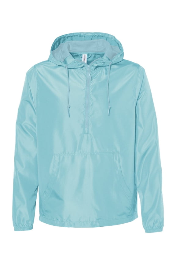 Unisex Lightweight Quarter-Zip Windbreaker Pullover Jacket EXP54LWP Aqua XL