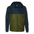 thumbnail image 1 of Independent Trading Co. Unisex Lightweight Windbreaker Full-Zip Jacket EXP54LWZ Classic Navy/ Army XL, 1 of 3