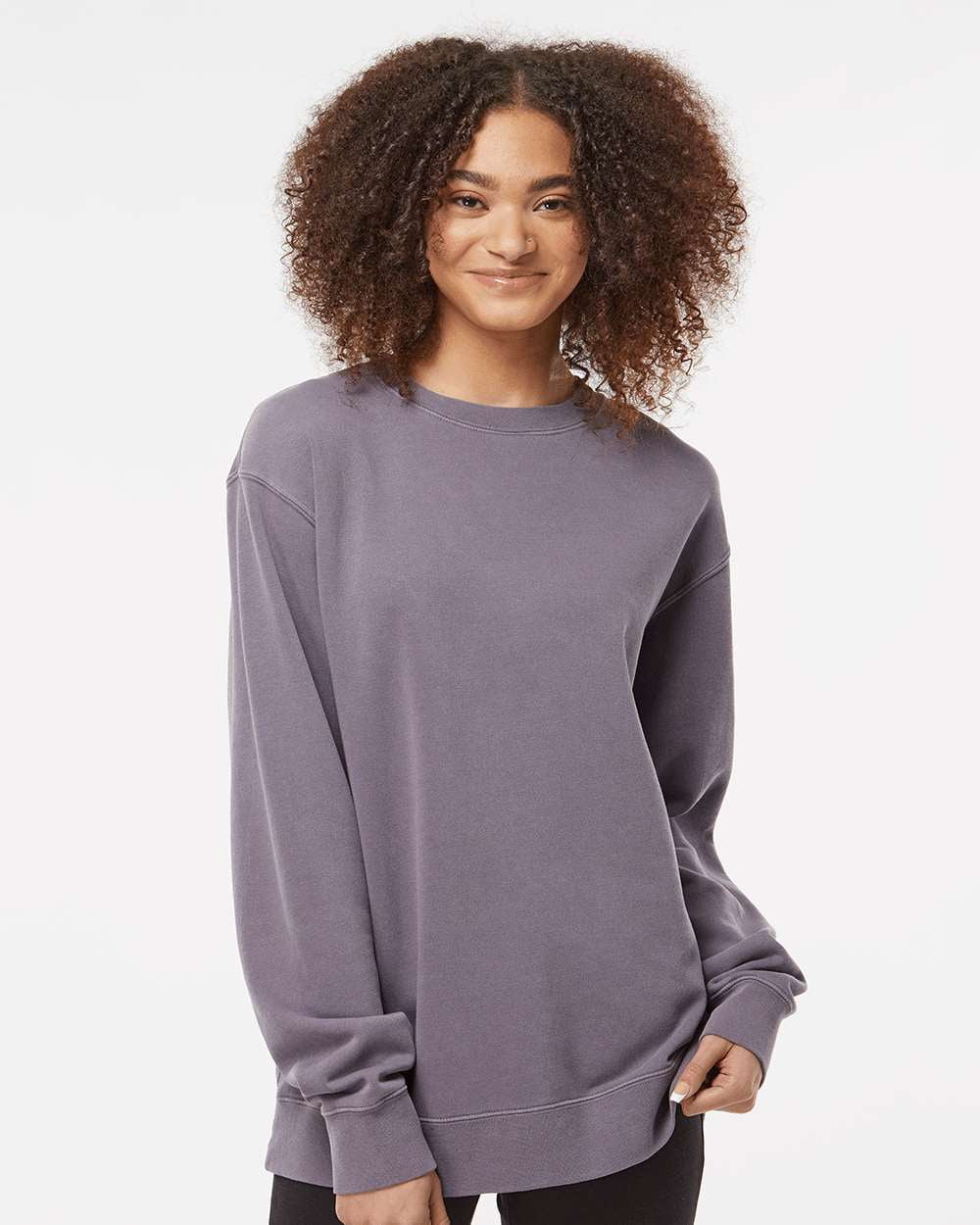 Independent Trading Co. Unisex Midweight Pigment Dyed Crewneck Sweatshirt Walmart