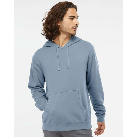 Independent Trading Co. Unisex Midweight Pigment-Dyed Hooded Sweatshirt Size 2XL Color Blues