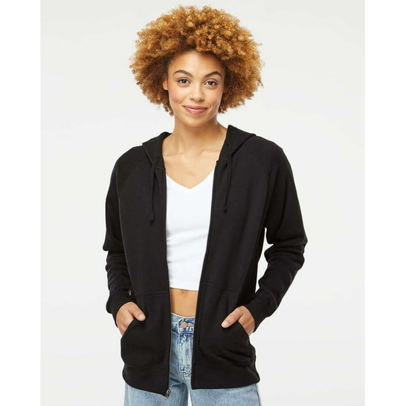 Independent Trading Co. Unisex Special Blend Raglan Full-Zip Hooded Sweatshirt