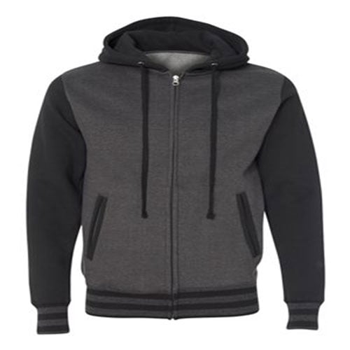 Independent Trading Co. Heavyweight Varsity Full-Zip Hooded Sweatshirt