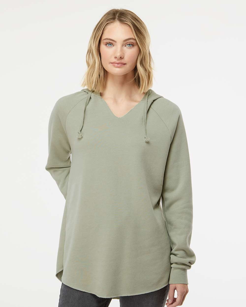 Independent Trading Co. Women’s Lightweight California Wave Wash Hooded  Sweatshirt
