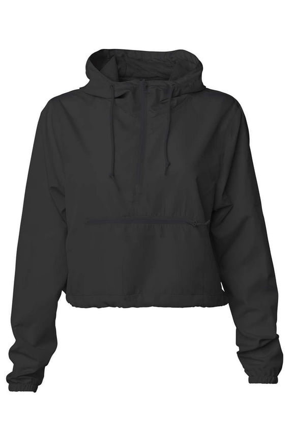 - Women's Lightweight Quarter-Zip Pullover Crop Windbreaker