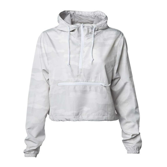 Independent Trading Co. - Women's Lightweight Quarter-Zip Pullover Crop Windbreaker
