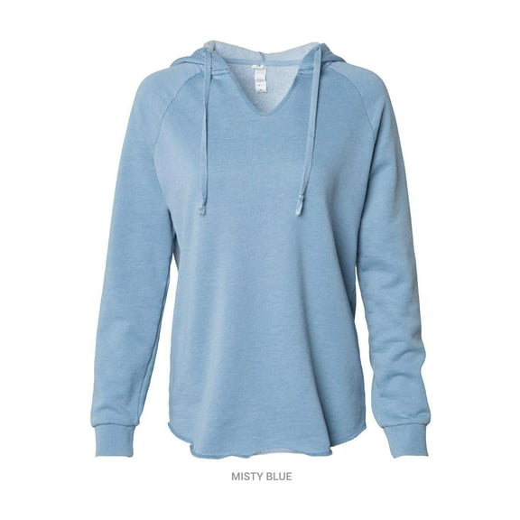 Independent Trading Co. Womens Lightweight California Wave Wash Hooded Sweatshirt