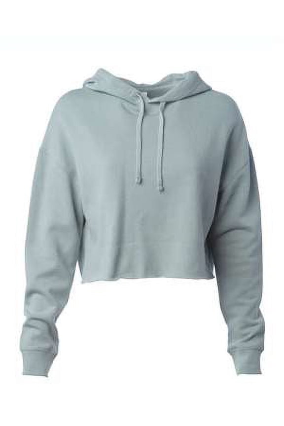 Womens Lightweight Crop Hooded Sweatshirt