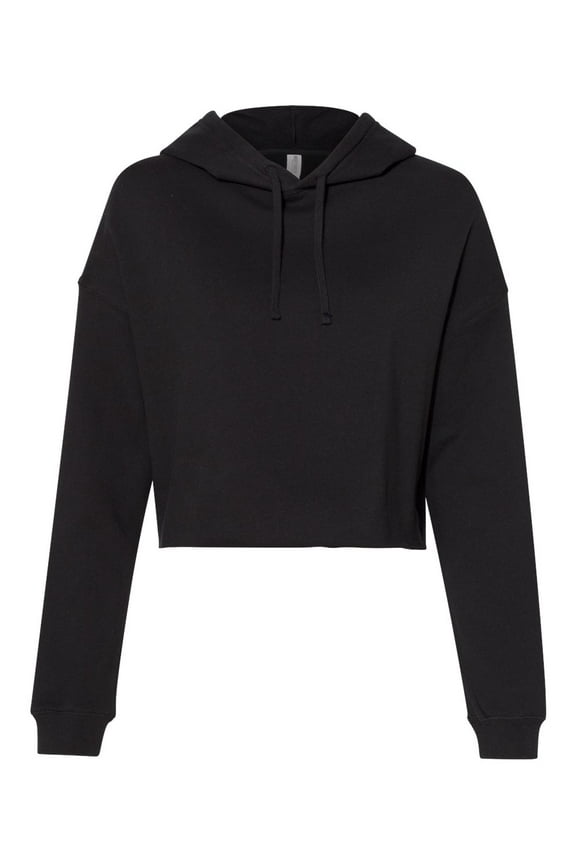 Womens Lightweight Crop Hooded Sweatshirt
