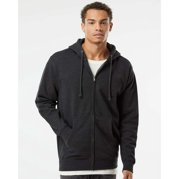 Independent Trading Co.  mens Full-Zip Hooded Sweatshirt (IND4000Z) Charcoal Heather 2XL