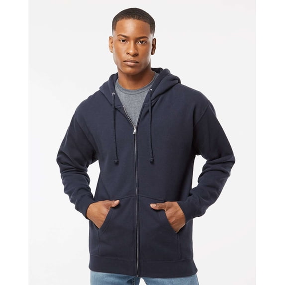 Independent Trading Co. mens Full-Zip Hooded Sweatshirt (IND4000Z) Navy S