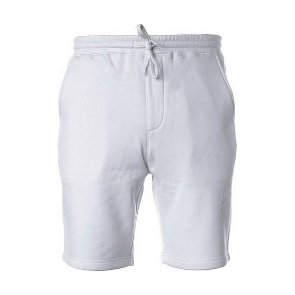 Independent Trading IND20SRT Mens Midweight Fleece Short-White-2X