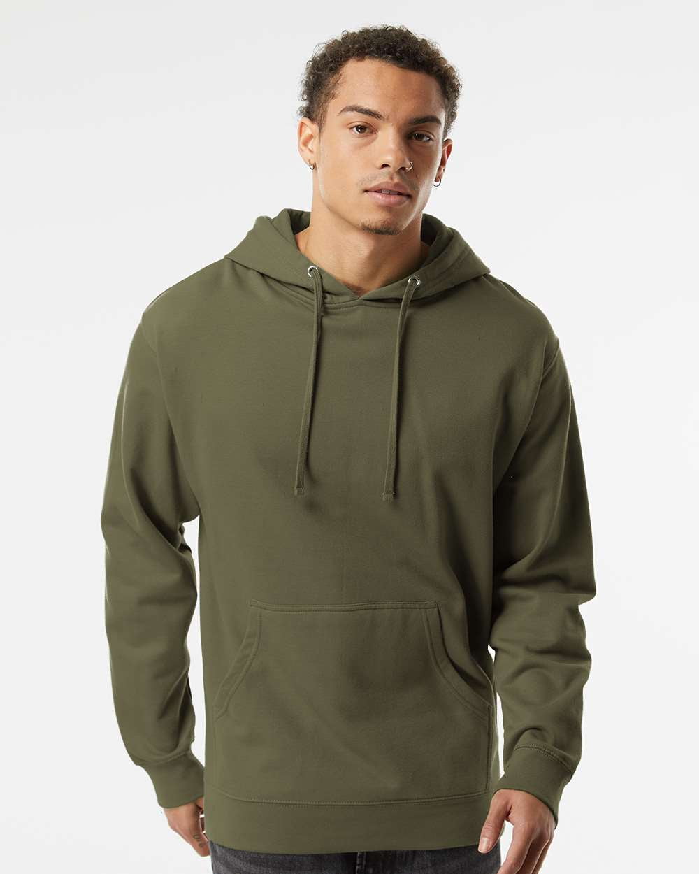 Independent Trading Co. Midweight Hooded Sweatshirt SS4500 Army 3XL