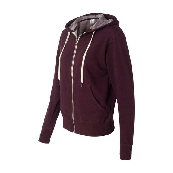 Independent Trading Co. Heathered French Terry Full-Zip Hooded Sweatshirt