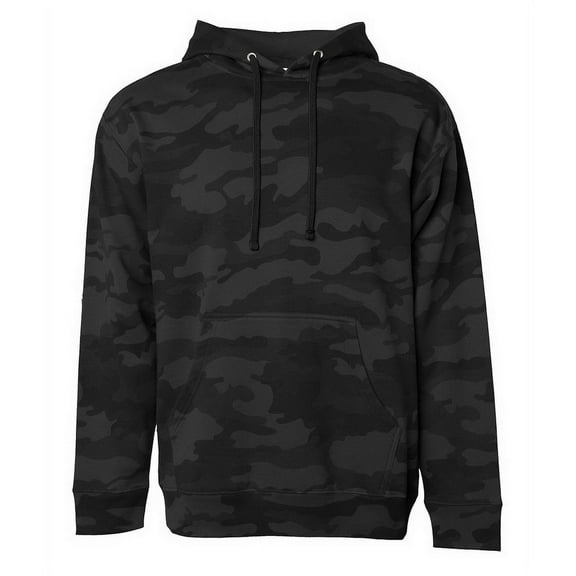 Independent Trading SS4500 Midweight Hooded Pullover Sweatshirt-Black Camouflage-5X