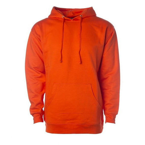 Independent Trading SS4500 Midweight Hooded Pullover Sweatshirt-Orange-MD