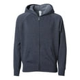 thumbnail image 1 of Independent Trading Co. Youth Lightweight Special Blend Raglan Zip Hood PRM15YSBZ Midnight M, 1 of 5