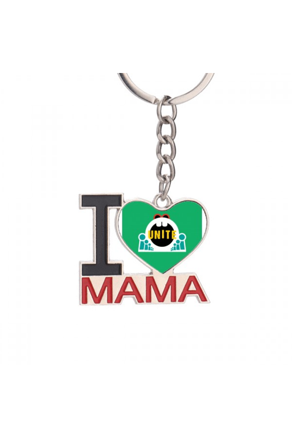 Independent Unity United States Keychain Metal Keyring Holder Love MAMA Mother