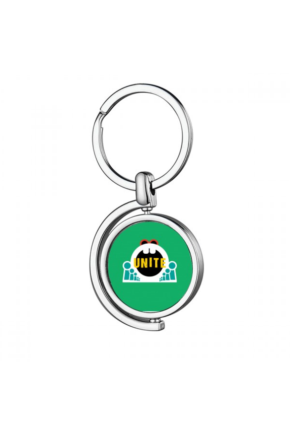 Independent Unity United States Rotating Keychain Metal Keyring Holder