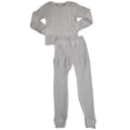 thumbnail image 1 of Indera Girls Long Sleeve Thermal Long John Underwear Pant and Top Set, 34209 34209-X-Small (White), 1 of 3