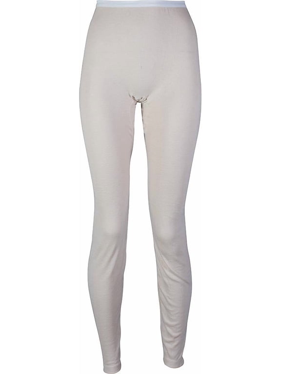Ladies HydoPur Lightweight Rib Knit Thermal Long John Pant 34204-Small (nude)