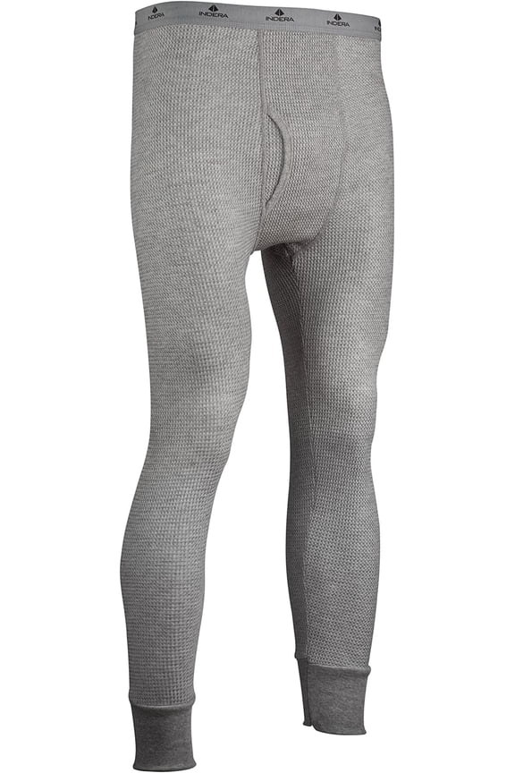 Men's 65/35 Waffle Knit Pant Medium Heather Grey