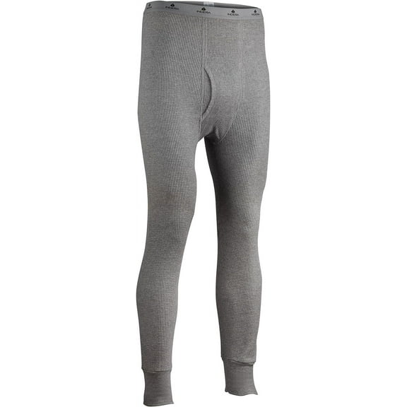 Indera Men's Cotton Waffle Knit Heavyweight Pant Large Heather Grey