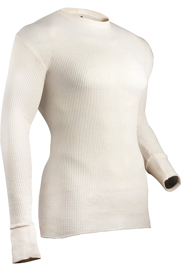 Men's Cotton Waffle Knit Heavyweight Thermal Underwear Top X-Large Natural