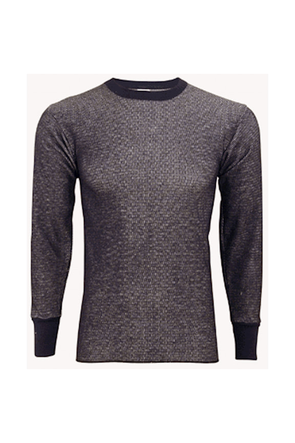 Men's Tall Dual Face Raschel Knit Performance Thermal Underwear Top with Silvadur, Navy, X-Large