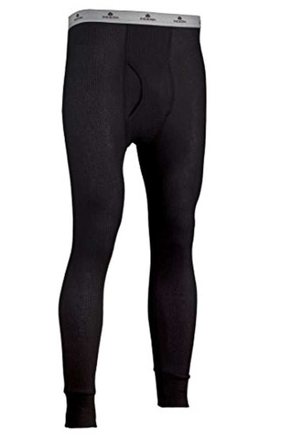 Men's Traditional Long Johns Thermal Underwear Pant, Black, Small