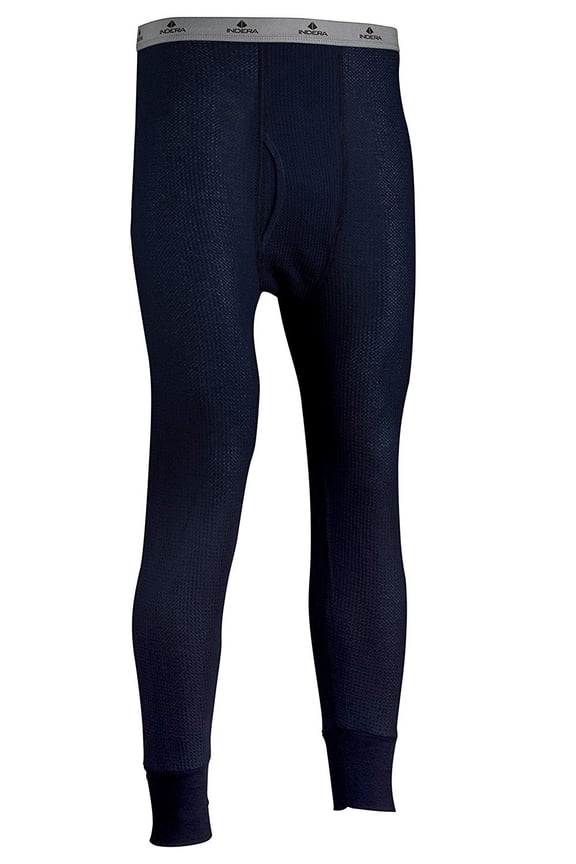 Indera Men's Traditional Long Johns Thermal Underwear Pant, Navy, X-Large