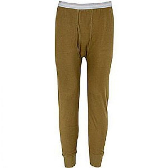 Indera Mens Regular & Big ICEtex Dual Face Fleeced Thermal Long John Pant 23486-XX-Large (Khaki)