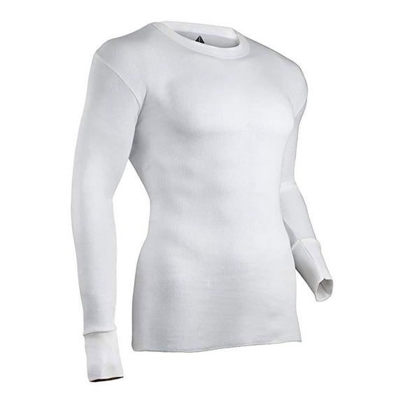 Indera Mills Men's Cotton Rib Knit Thermal Top With Transdry - Big Sizes, White, 3XLarge