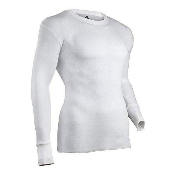 Indera Mills Men's Cotton Rib Knit Thermal Top With Transdry - Tall Sizes, White, Medium-Tall