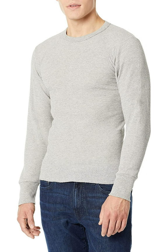 Tall Traditional Long Johns Thermal Long-Sleeve, Men Small Heather Grey