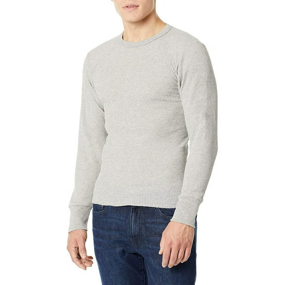 Indera Traditional Long Johns Thermal Long-Sleeve, Men X-Large Heather Grey