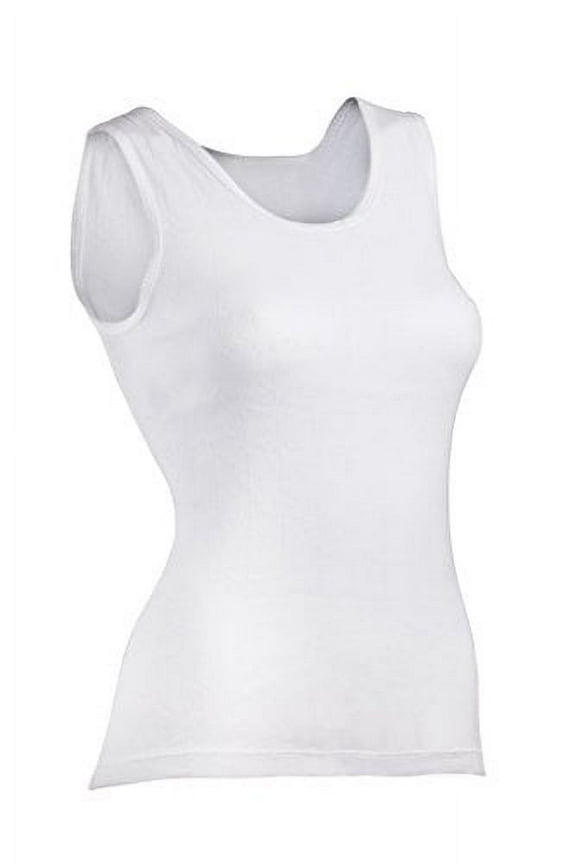 Women's 100-Percentage Cotton 1x1 Rib Lace Trimmed Vest (3-Pack), White, Medium 4099MWH