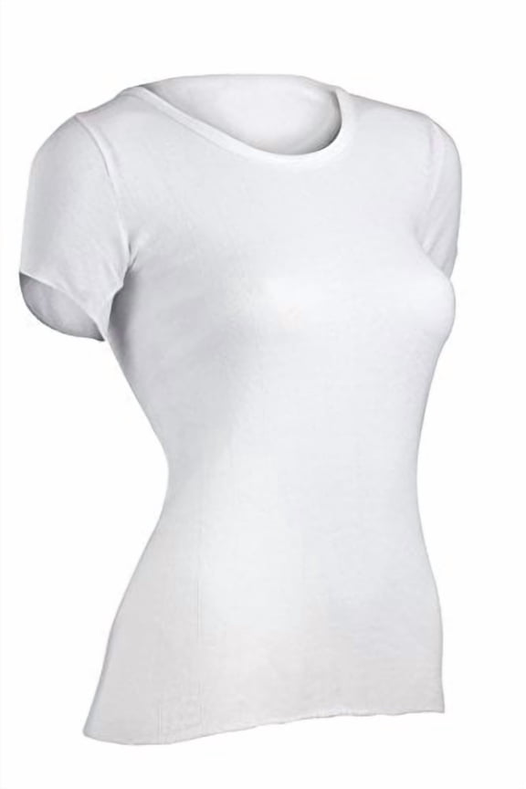 Women's 100-Percentage Cotton 1x1 Rib Short Sleeve Vest 3-Pack, White, XL