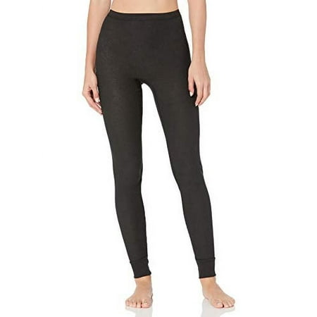 Indera Women's Warmwear Traditional Thermal Underwear Pant, Black, Medium